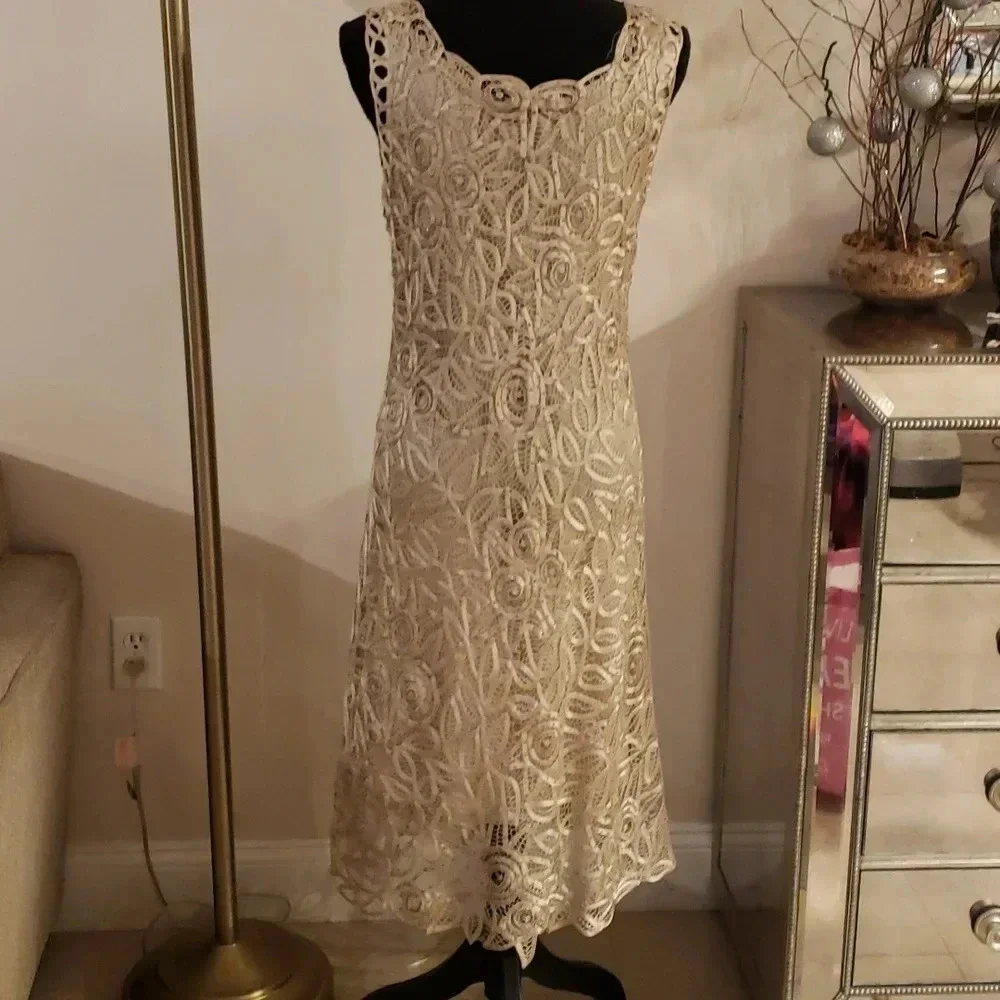SOULMATES 100%silk beaded set of jacket and dress size M NWOT - Picture 11 of 14